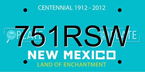 751RSW New Mexico License Plate