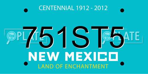 751ST5 New Mexico License Plate