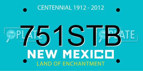 751STB New Mexico License Plate