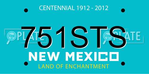 751STS New Mexico License Plate