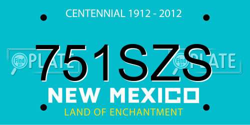 751SZS New Mexico License Plate