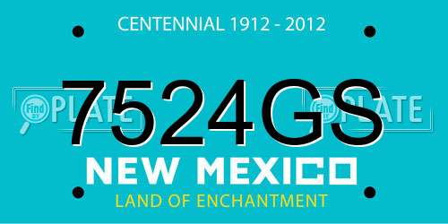 7524GS New Mexico License Plate