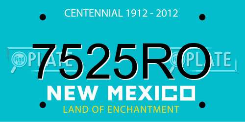 7525RO New Mexico License Plate