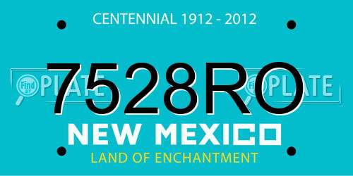 7528RO New Mexico License Plate