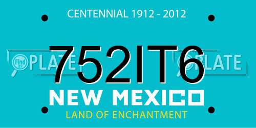 752IT6 New Mexico License Plate