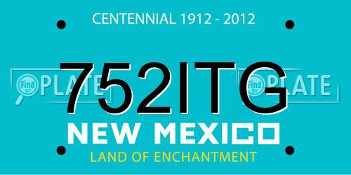 752ITG New Mexico License Plate
