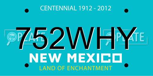 752WHY New Mexico License Plate