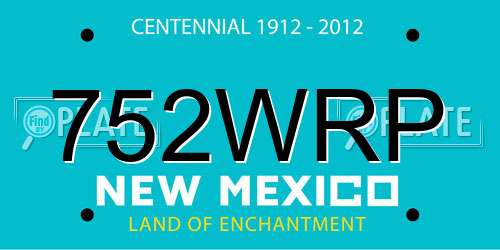 752WRP New Mexico License Plate