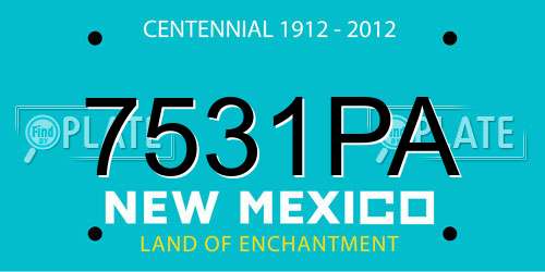 7531PA New Mexico License Plate
