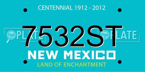7532ST New Mexico License Plate