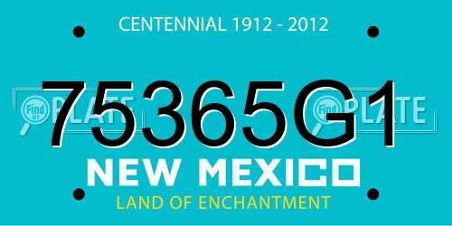 75365G1 New Mexico License Plate