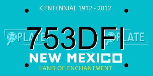 753DFI New Mexico License Plate
