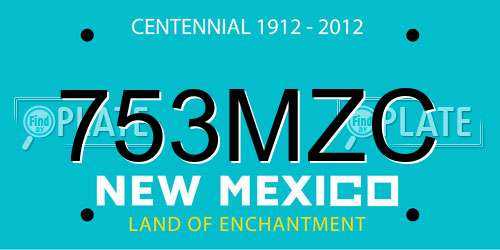 753MZC New Mexico License Plate