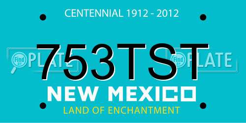 753TST New Mexico License Plate