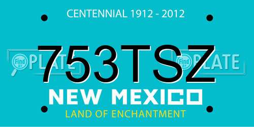 753TSZ New Mexico License Plate