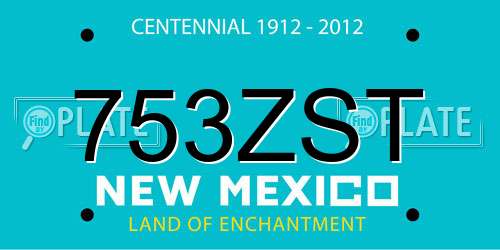 753ZST New Mexico License Plate