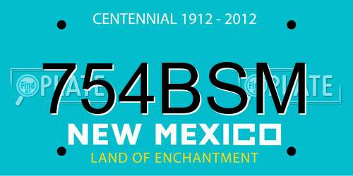 754BSM New Mexico License Plate