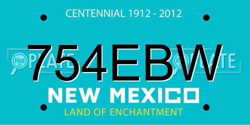 754EBW New Mexico License Plate