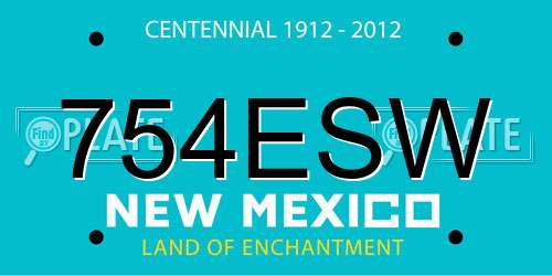 754ESW New Mexico License Plate