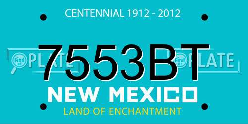 7553BT New Mexico License Plate