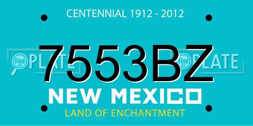 7553BZ New Mexico License Plate