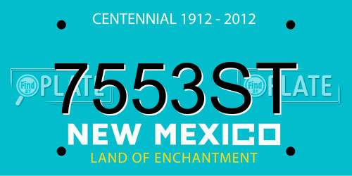 7553ST New Mexico License Plate