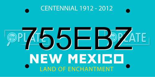 755EBZ New Mexico License Plate