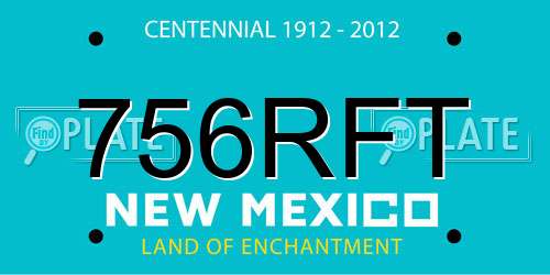 756RFT New Mexico License Plate