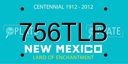 756TLB New Mexico License Plate