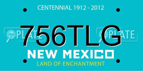 756TLG New Mexico License Plate