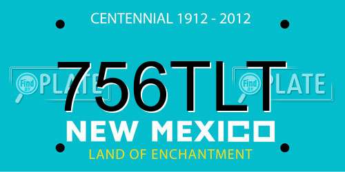 756TLT New Mexico License Plate