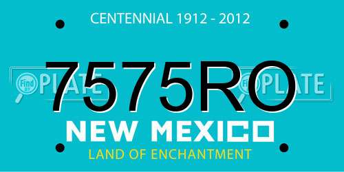 7575RO New Mexico License Plate