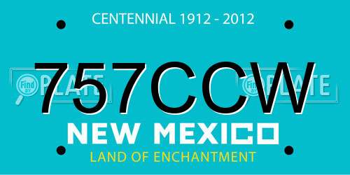 757CCW New Mexico License Plate