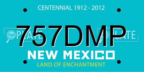757DMP New Mexico License Plate