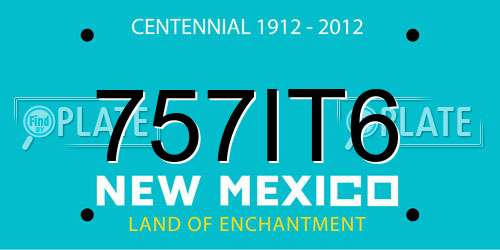 757IT6 New Mexico License Plate