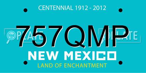 757QMP New Mexico License Plate