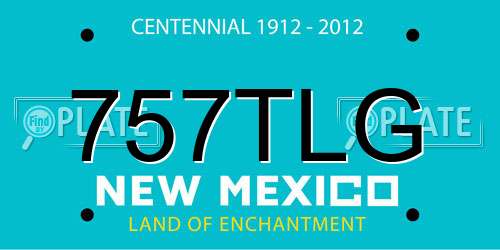 757TLG New Mexico License Plate