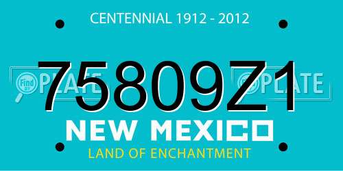 75809Z1 New Mexico License Plate