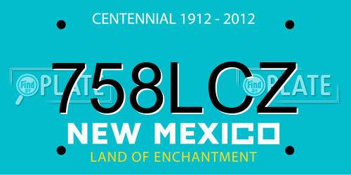 758LCZ New Mexico License Plate