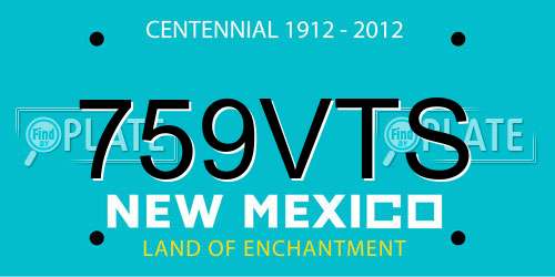 759VTS New Mexico License Plate