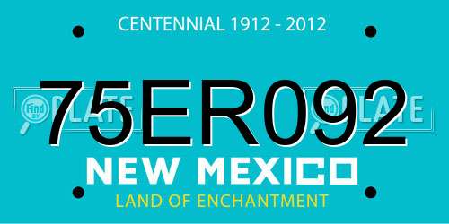 75ER092 New Mexico License Plate