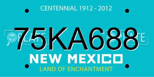 75KA688 New Mexico License Plate