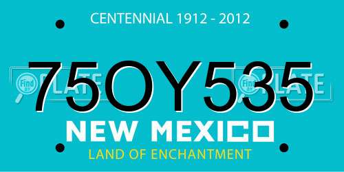 75OY535 New Mexico License Plate