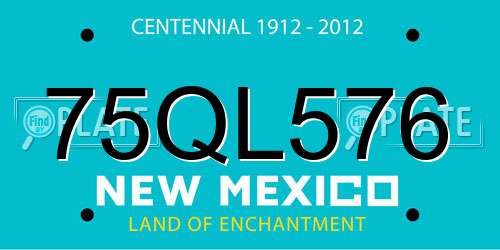 75QL576 New Mexico License Plate
