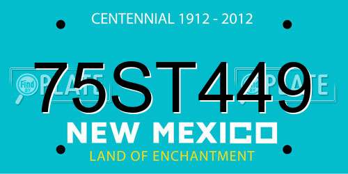 75ST449 New Mexico License Plate