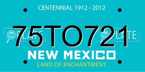75TO721 New Mexico License Plate