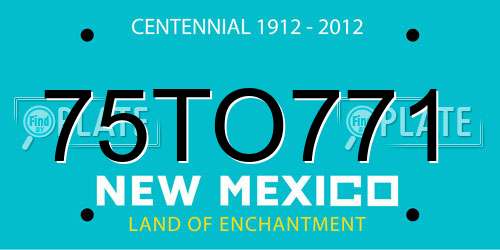 75TO771 New Mexico License Plate
