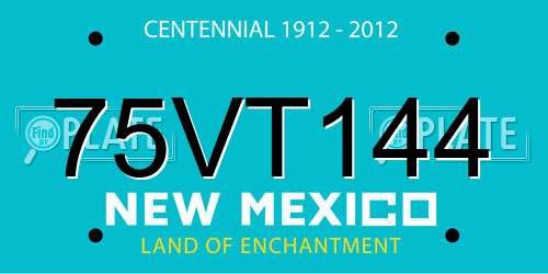 75VT144 New Mexico License Plate