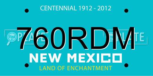 760RDM New Mexico License Plate