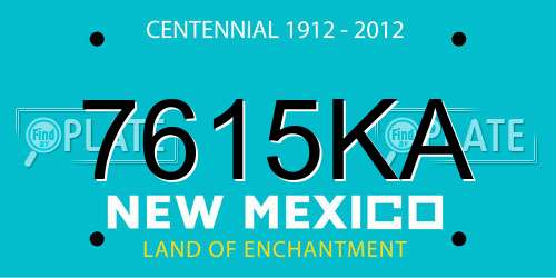 7615KA New Mexico License Plate